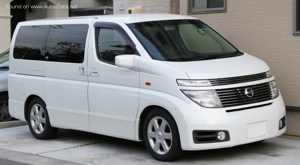 Specifications: Nissan Elgrand (E51) 3.5 i V6 24V (240 Hp) 4WD 2002, 2003, 2004