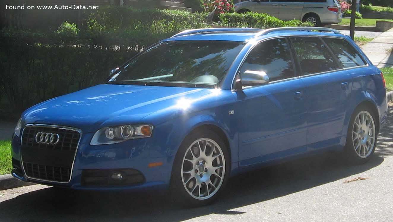 Specifications: Audi S4 Avant (8E,B7) 4.2i V8 (344 Hp) quattro Tiptronic 2004, 2005, 2006, 2007, 2008