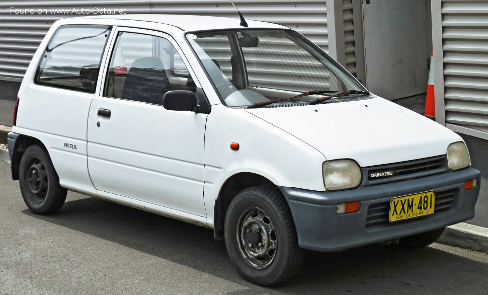 Specifications: Daihatsu Cuore (L201) 0.8 (41 Hp) 1990, 1991, 1992, 1993, 1994