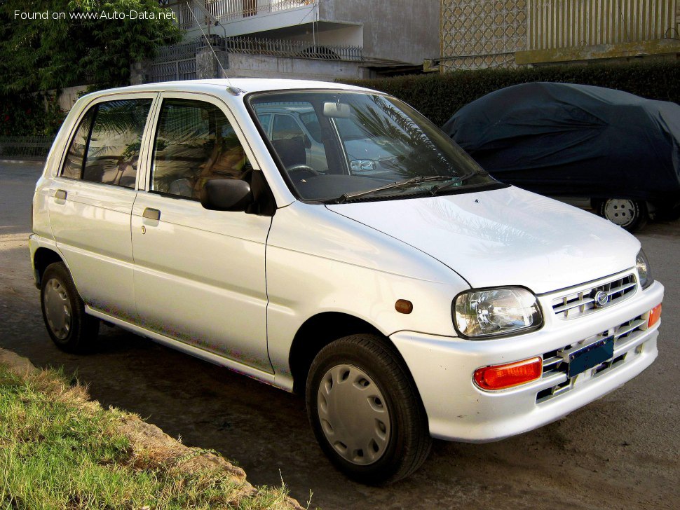 Specifications: Daihatsu Cuore (L501) 0.8 i (44 Hp) 1995, 1996