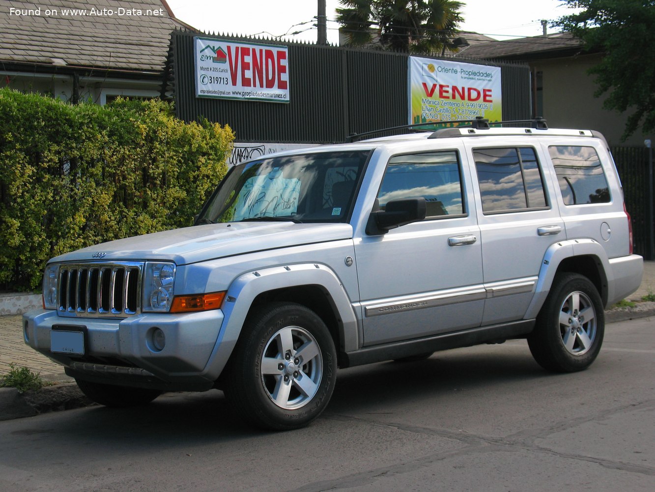 Specifications: Jeep Commander (XK) 5.7 i V8 Hemi Limited (326 Hp) 4WD Automatic 2006, 2007, 2008, 2009, 2010
