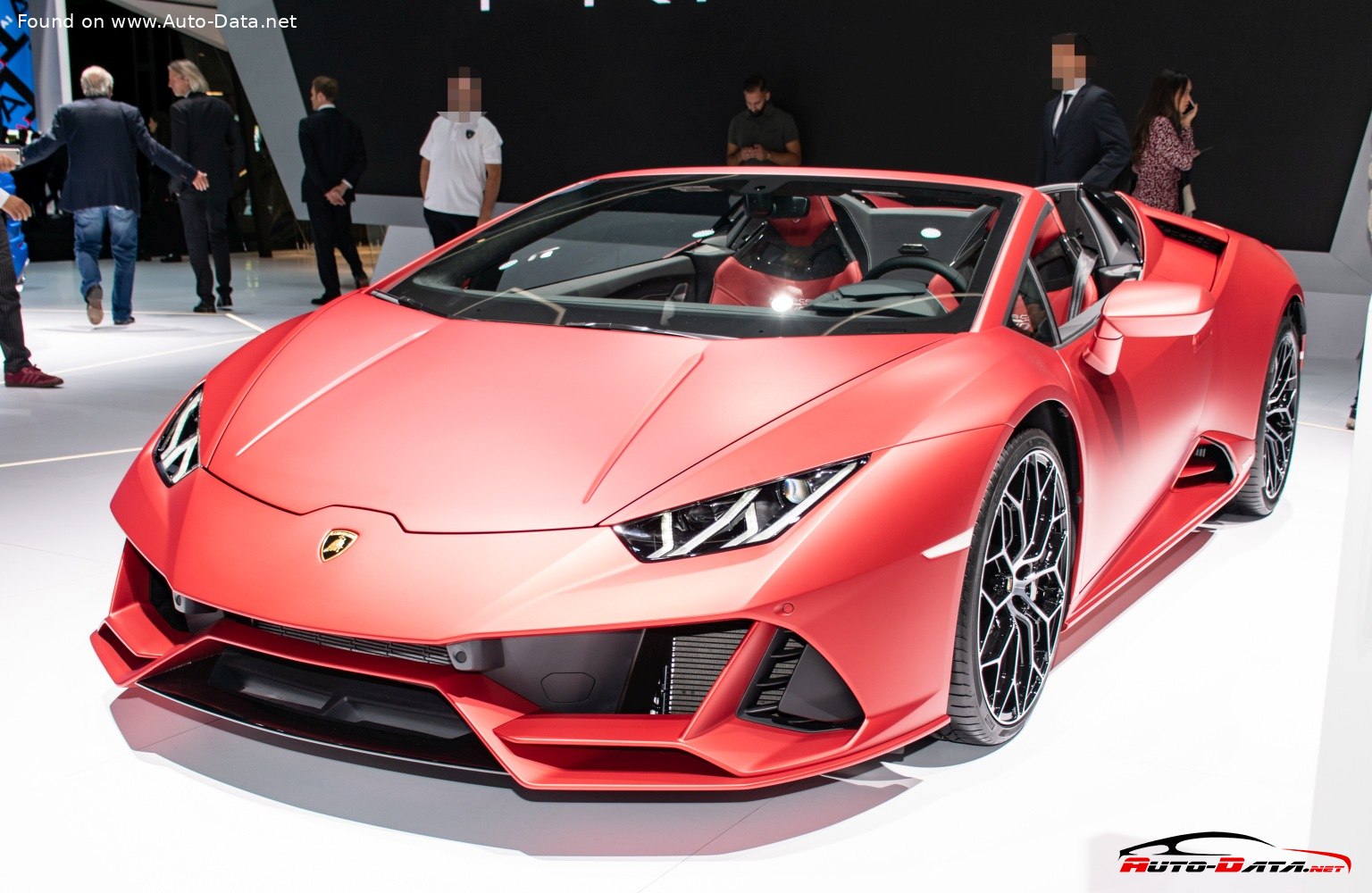 Specifications: Lamborghini Huracan EVO Spyder (facelift 2019) 5.2 V10 (640 Hp) AWD DCT 2019, 2020, 2021, 2022, 2023, 2024, 2025