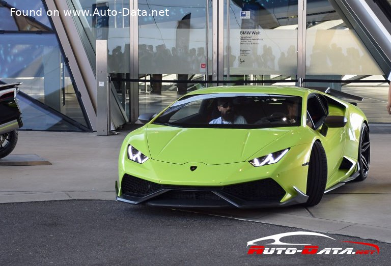 Specifications: Lamborghini Huracan LP 610-4 5.2 V10 (610 Hp) AWD LDF 2014, 2015, 2016, 2017, 2018, 2019