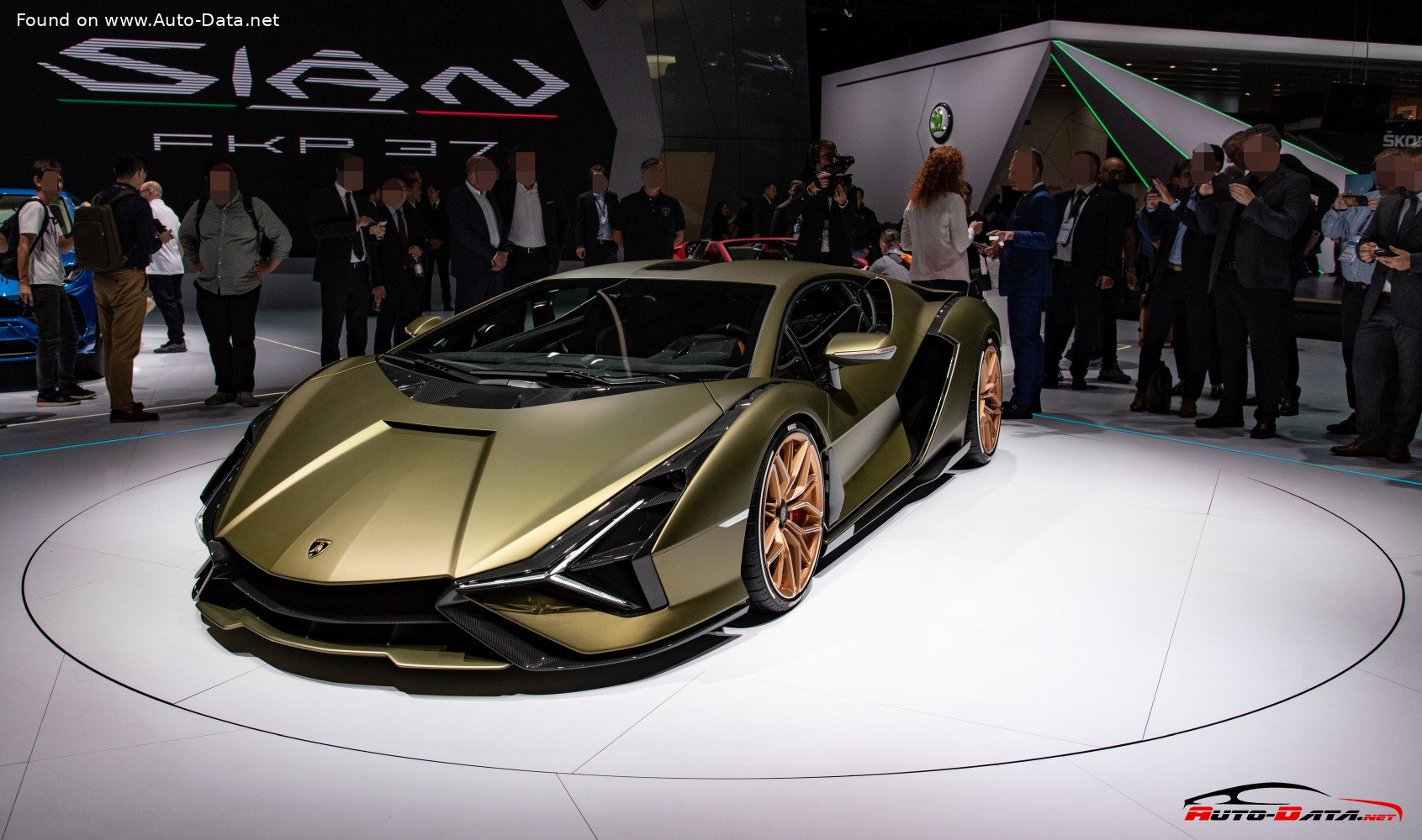 Specifications: Lamborghini Sian FKP 37 6.5 V12 (819 Hp) Hybrid AWD Automatic 2019, 2020, 2021, 2022