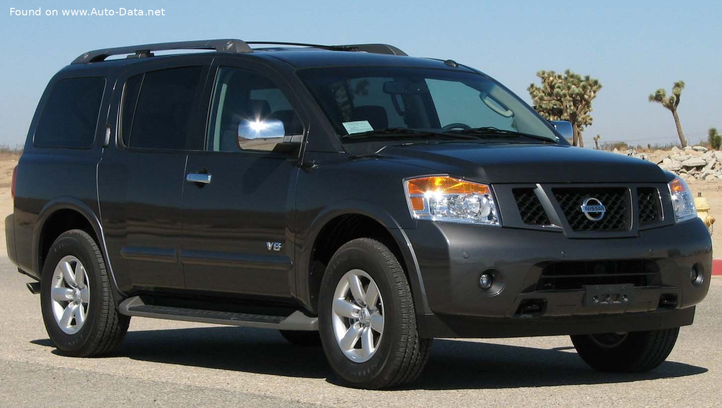 Specifications: Nissan Armada I (WA60, facelift 2007) 5.6 (317 Hp) Automatic 2007, 2008, 2009, 2010, 2011, 2012, 2013, 2014, 2015, 2016