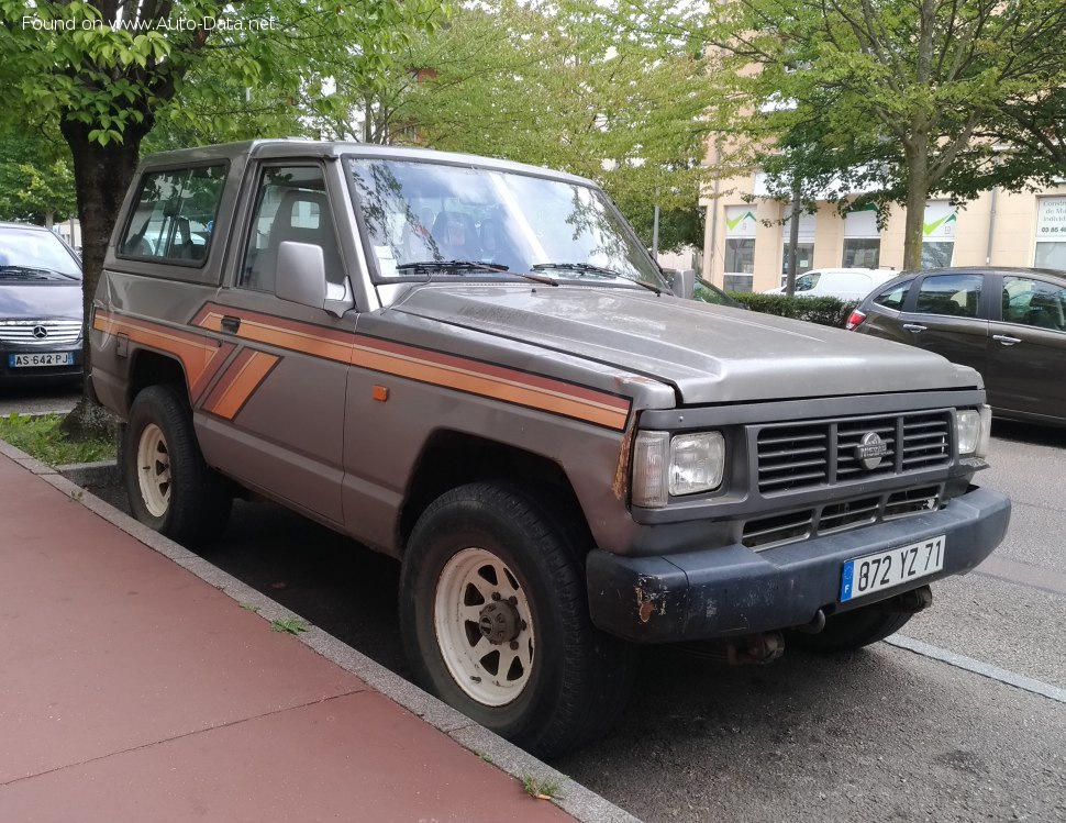 Specifications: Nissan Patrol Hardtop (K260) 2.8 (120 Hp) 1986, 1987, 1988, 1989, 1990