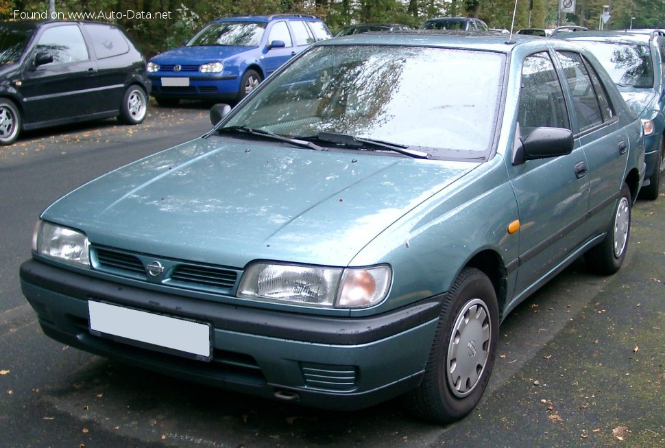 Specifications: Nissan Sunny III Hatch (N14) 5 doors 1.6i 16V (110 Hp) 1990, 1991, 1992, 1993, 1994
