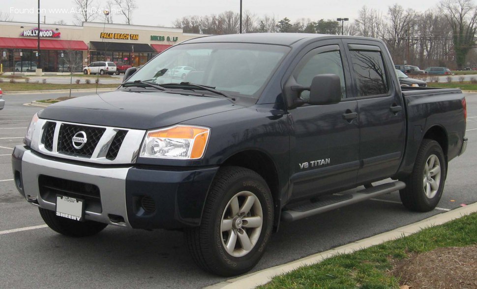 Specifications: Nissan Titan I 5.6i V8 (305 Hp) 2003, 2004, 2005, 2006, 2007, 2008, 2009, 2010, 2011, 2012, 2013, 2014, 2015