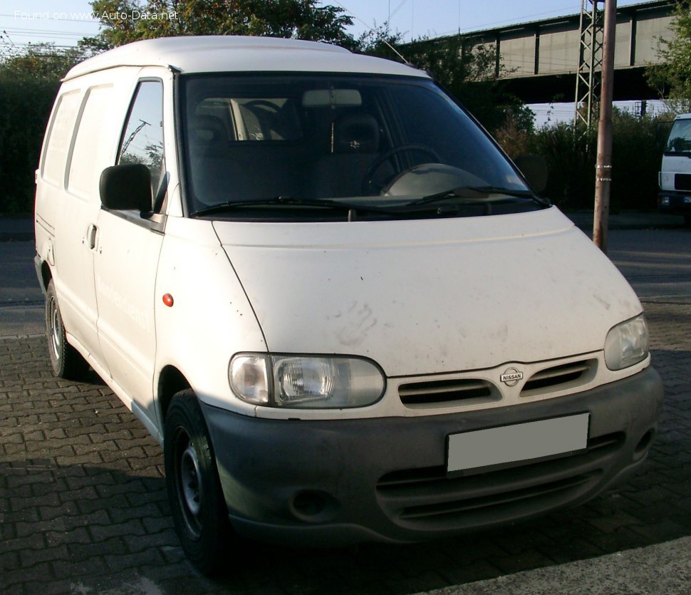 Specifications: Nissan Vanette Cargo 2.3 d (75 Hp) 1995, 1996, 1997, 1998, 1999, 2000, 2001, 2002