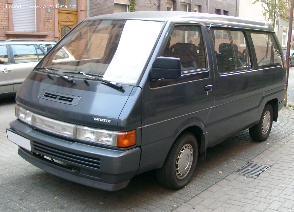 Specifications: Nissan Vanette 2.4 i (105 Hp) 1988, 1989, 1990, 1991, 1992, 1993, 1994, 1995
