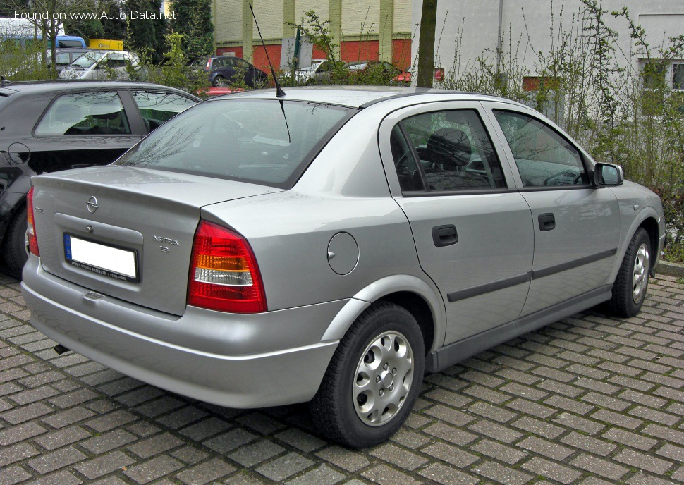 Specifications: Opel Astra G Classic 1.8i 16V (125 Hp) 2000, 2001, 2002, 2003, 2004