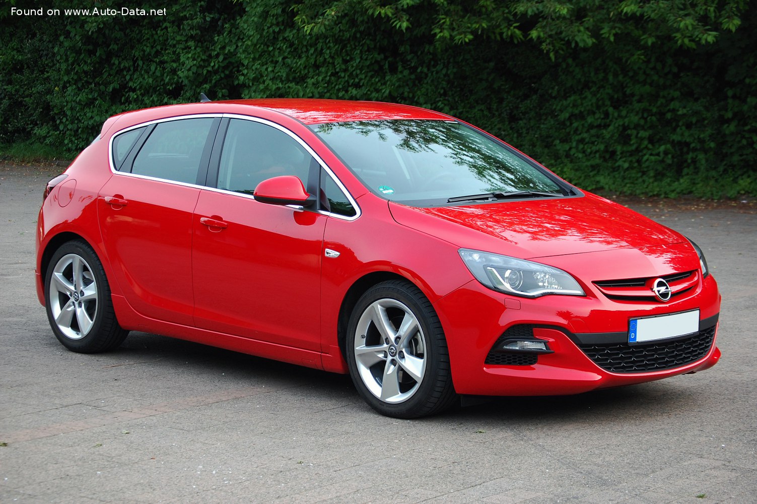 Specifications: Opel Astra J (facelift 2012) 1.4 (100 Hp) Ecotec 2012, 2013, 2014, 2015