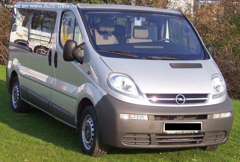 Specifications: Opel Vivaro A Tour 2.5 CDTI (135 Hp) 2003, 2004, 2005, 2006