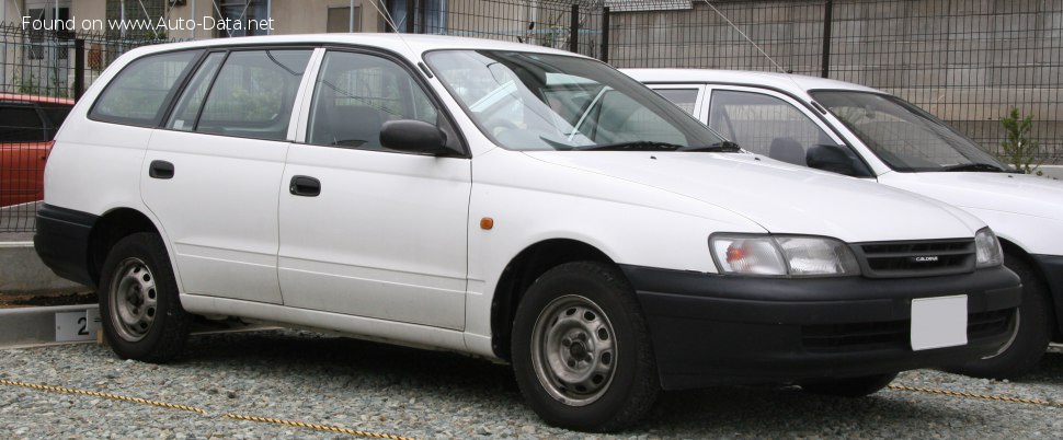 Specifications: Toyota Caldina (T19) 2.0 i 16V TZ (133 Hp) 1992, 1993, 1994, 1995, 1996, 1997