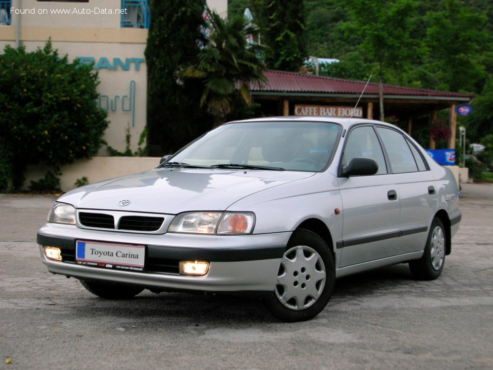 Specifications: Toyota Carina E (T19) 1.8i 16V (107 Hp) 1995, 1996, 1997, 1998