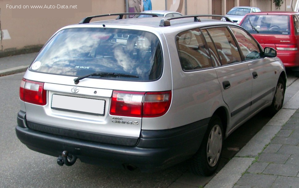 Specifications: Toyota Carina E Wagon (T19) 1.6 i 16V XLi (107 Hp) 1994, 1995, 1996, 1997, 1998