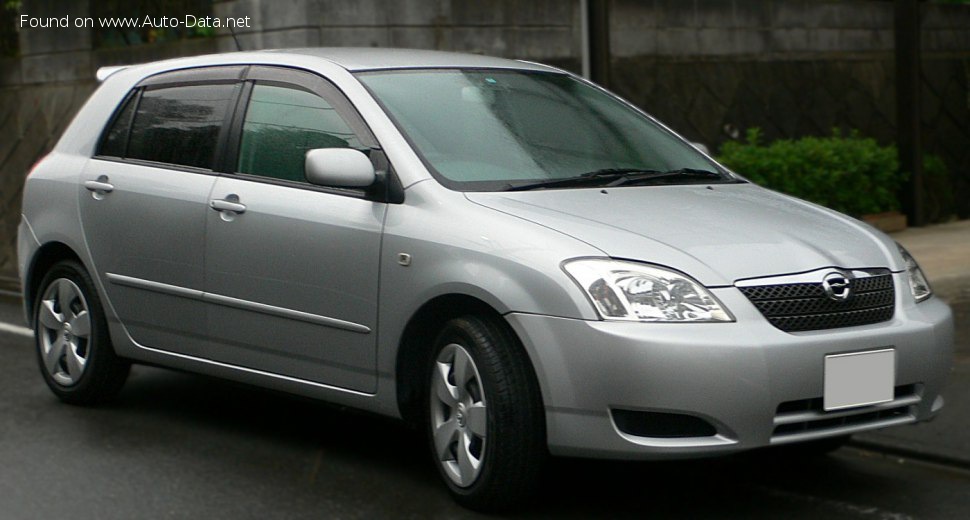 Specifications: Toyota Corolla Runx 1.5i (110 Hp) Automatic 2001, 2002, 2003, 2004, 2005, 2006