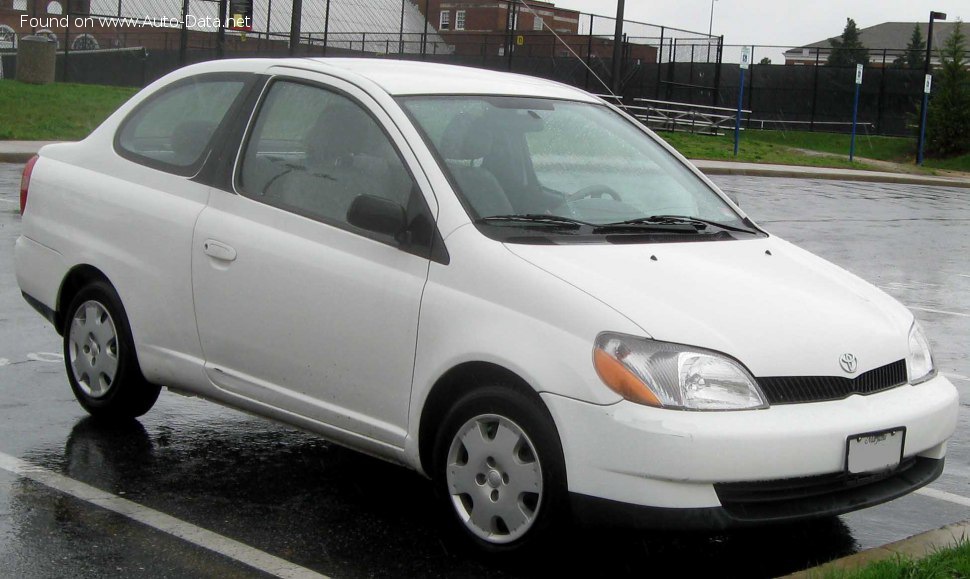 Specifications: Toyota Echo Coupe 1.5i 16V (109 Hp) 1999, 2000, 2001, 2002, 2003, 2004, 2005