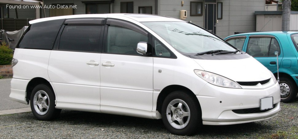 Specifications: Toyota Estima II 2.4 (131+17+24 Hp) Hybrid e-Four e-CVT 2001, 2002, 2003