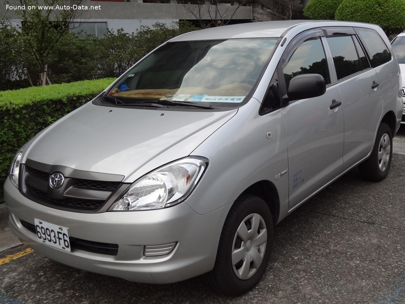 Specifications: Toyota Innova I 2.0 VVT-i (136 Hp) 2004, 2005, 2006, 2007, 2008