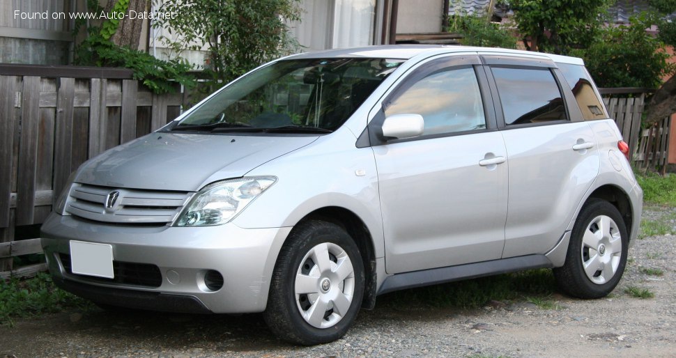 Specifications: Toyota Ist 1.5i (105 Hp) 4WD Automatic 2002, 2003, 2004, 2005, 2006, 2007