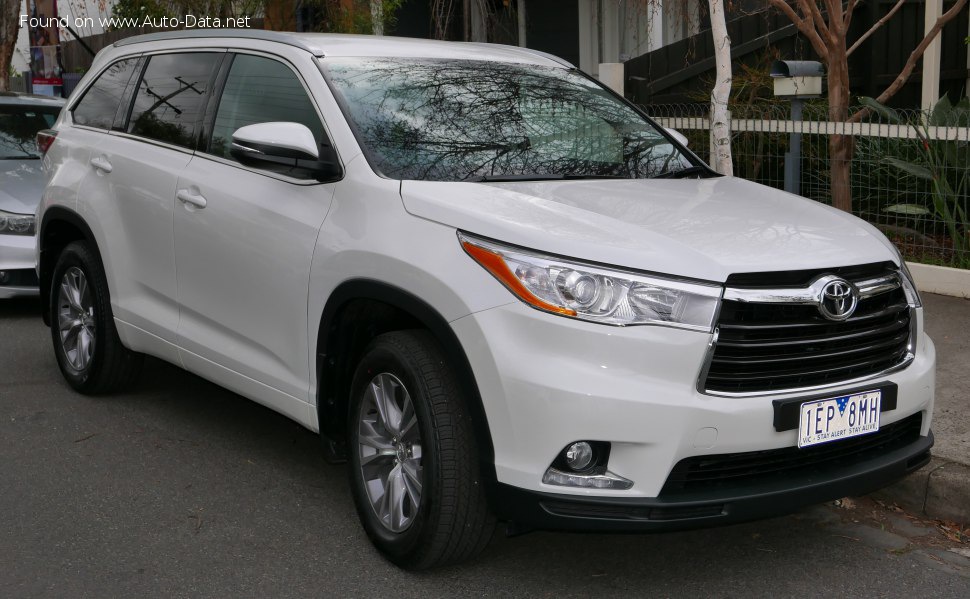 Specifications: Toyota Kluger III 3.5 V6 (273 Hp) AWD Automatic 2013, 2014, 2015, 2016