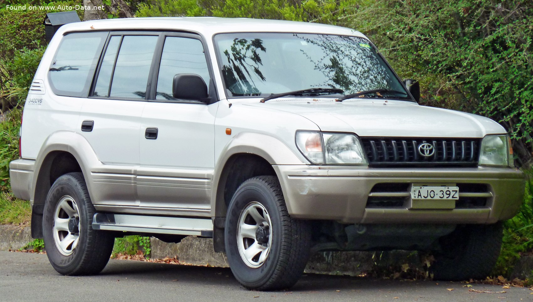 Specifications: Toyota Land Cruiser Prado (J90) 5-door 3.4 V6 24V (178 Hp) 4WD ECT 1996, 1997, 1998, 1999