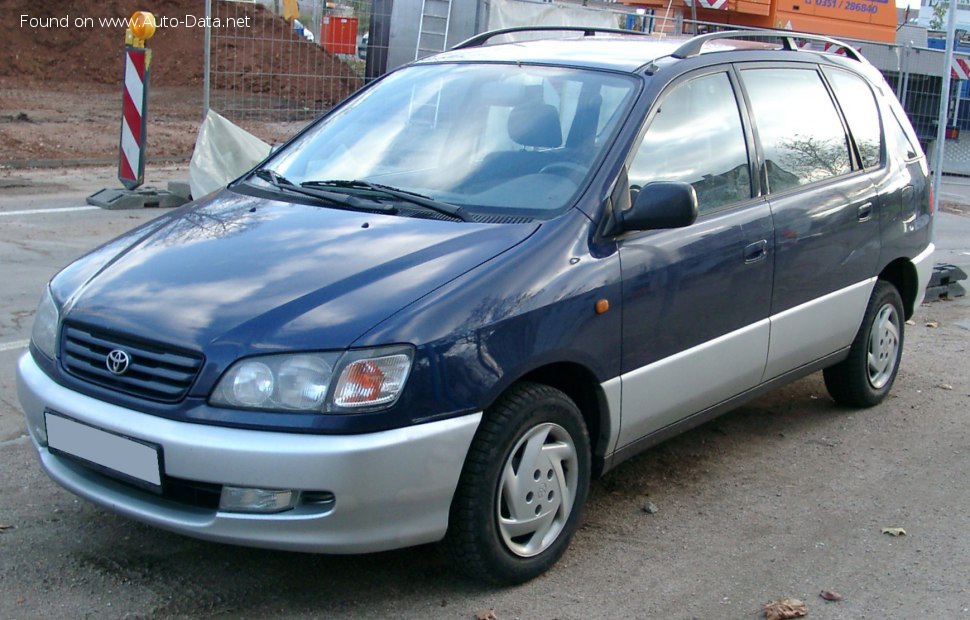 Specifications: Toyota Picnic (XM1) 2.0 16V (SXM10) (128 Hp) 1996, 1997, 1998, 1999, 2000, 2001