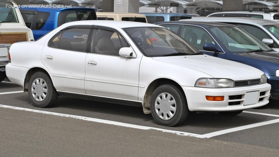Specifications: Toyota Sprinter 1.3 i (97 Hp) 1991, 1992, 1993, 1994, 1995