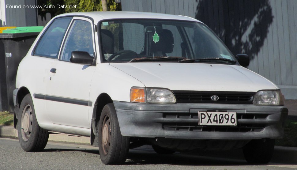 Specifications: Toyota Starlet IV 1.3i 16V (100 Hp) 1989, 1990, 1991, 1992, 1993, 1994, 1995, 1996