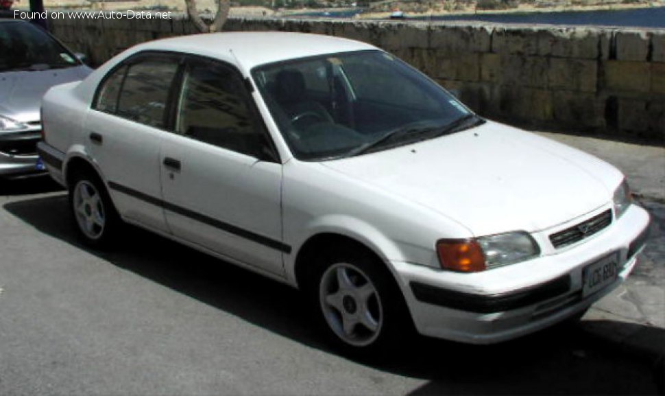 Specifications: Toyota Tercel (AC52) 1.5 i (94 Hp) 1998, 1999