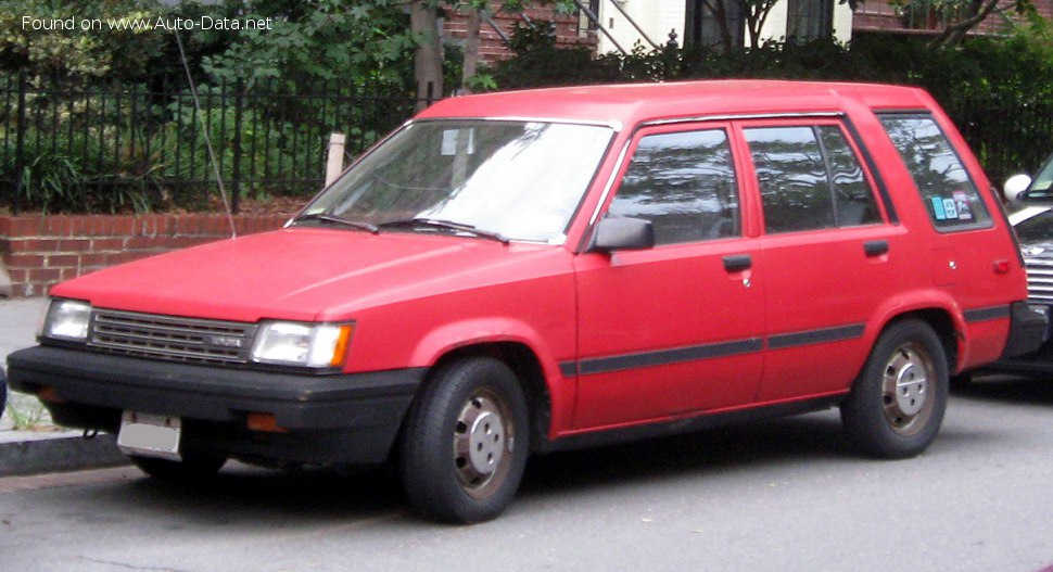 Specifications: Toyota Tercel (AL25) 1.4 (AL25) (68 Hp) 4WD 1986, 1987, 1988