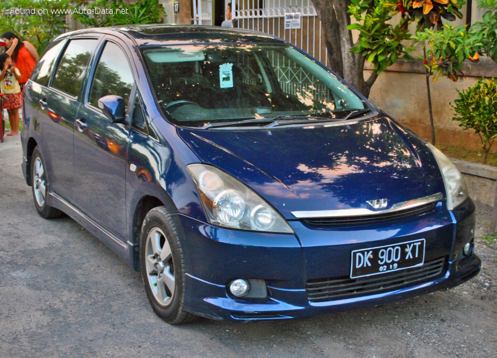 Specifications: Toyota Wish I 1.8 (132 Hp) Automatic 2003, 2004, 2005
