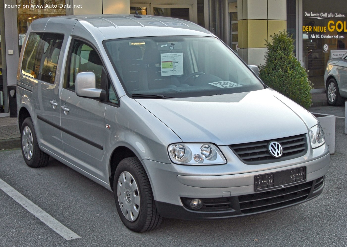Specifications: Volkswagen Caddy III 1.9 TDI (105 Hp) 2004, 2005, 2006, 2007, 2008, 2009, 2010