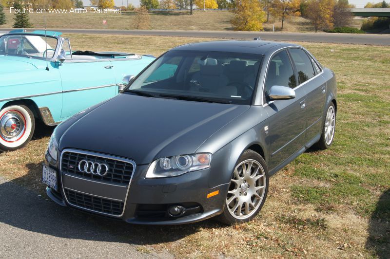 Specifications: Audi S4 (8E,B7) 4.2i V8 (344 Hp) quattro 2004, 2005, 2006, 2007, 2008