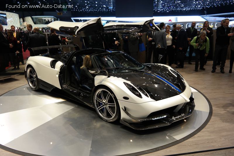 Specifications: Pagani Huayra BC 6.0 V12 36V (750 Hp) Automatic 2016, 2017, 2018, 2019