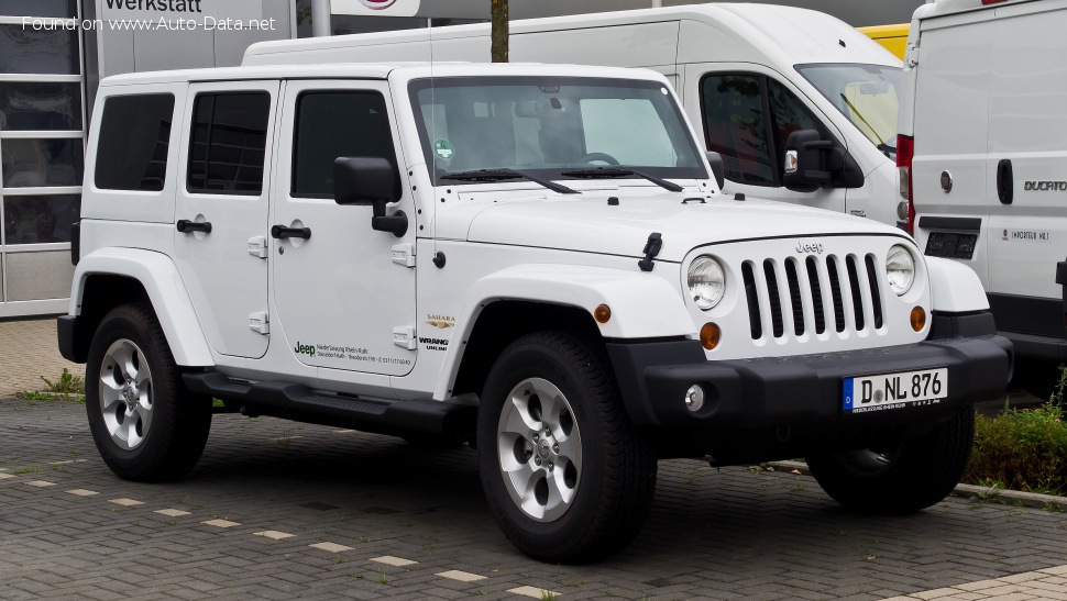 Specifications: Jeep Wrangler III Unlimited (JK) 2.8 CRDi (197 Hp) 4×4 Automatic 2011, 2012, 2013, 2014, 2015, 2016, 2017, 2018