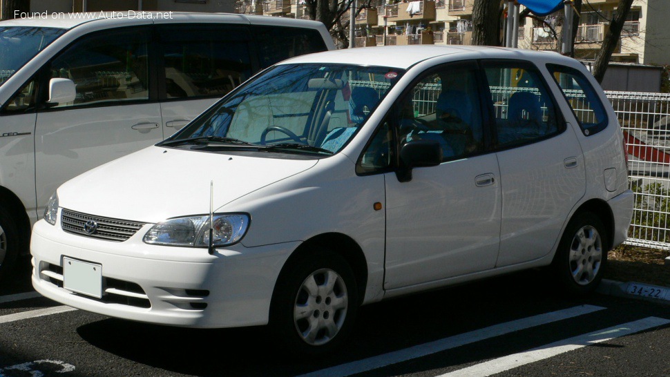 Specifications: Toyota Corolla Spacio I (E110) 1.6i (110 Hp) Automatic 1997, 1998, 1999, 2000, 2001