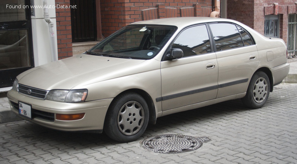 Specifications: Toyota Corona (T19) 2.0 i 16V TR-G (180 Hp) 1994, 1995, 1996