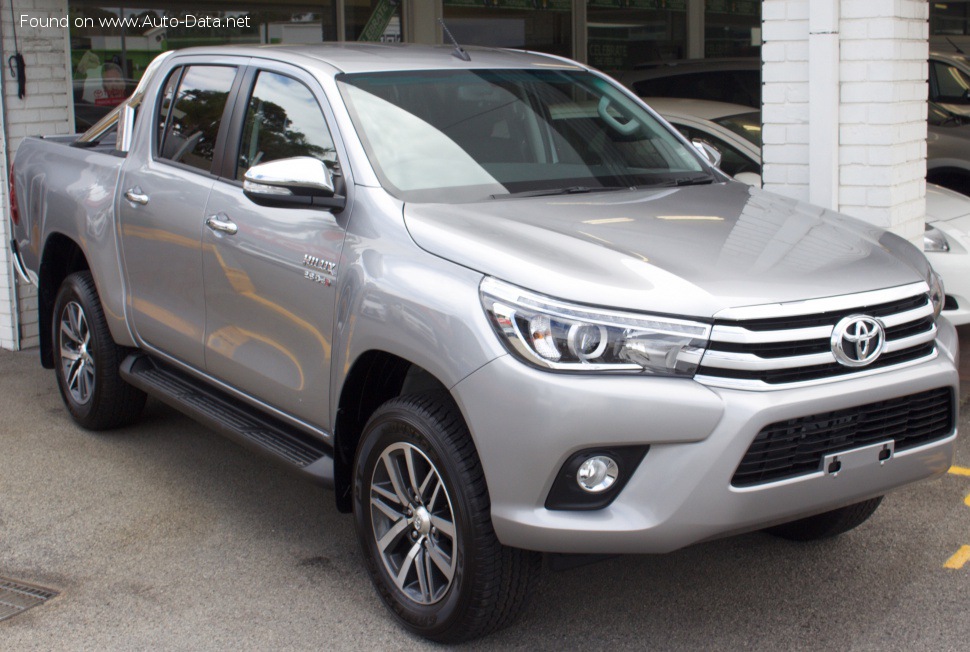 Specifications: Toyota Hilux Double Cab VIII 2.4 D-4D (150 Hp) 4WD 2015, 2016, 2017