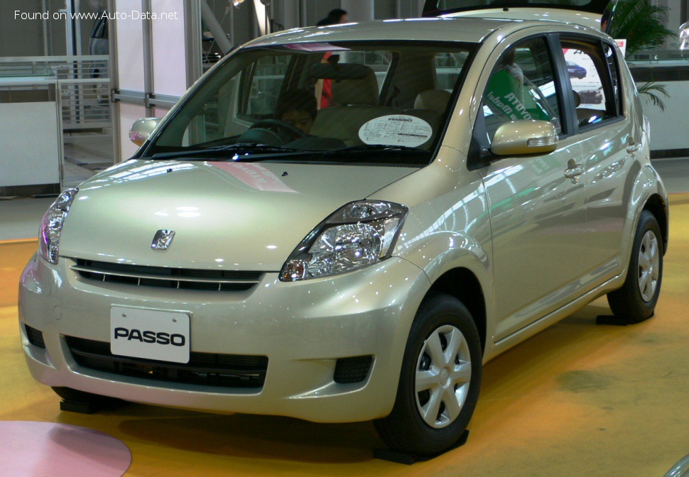 Specifications: Toyota Passo 1.3i (88 Hp) Automatic 2004, 2005, 2006, 2007, 2008, 2009, 2010
