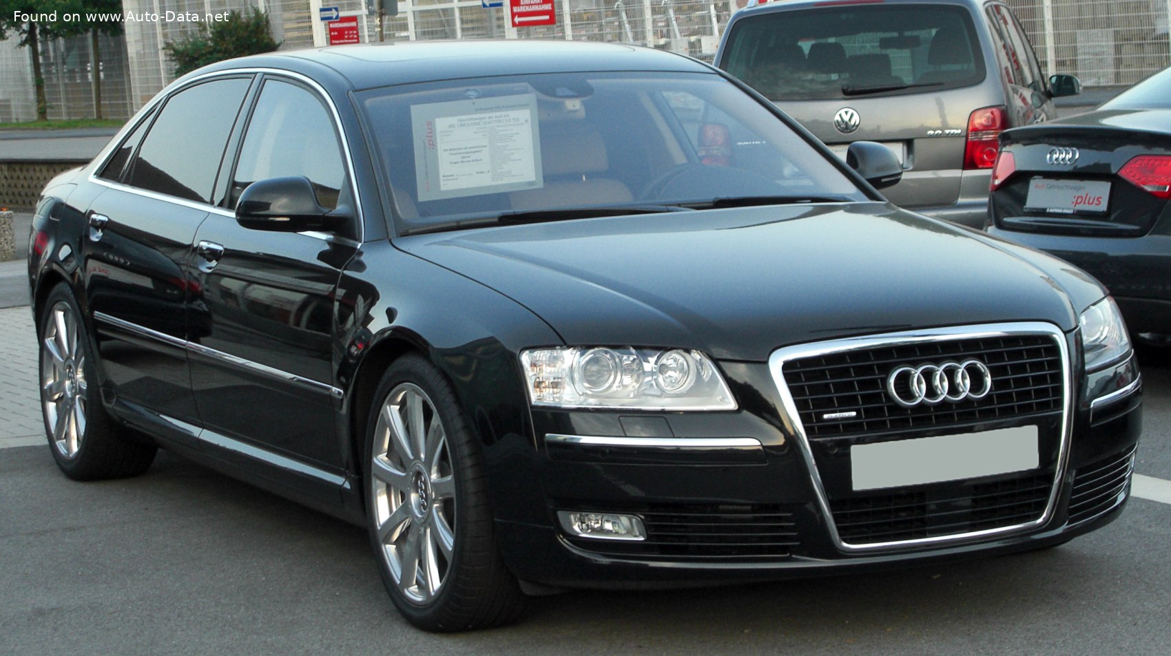 Specifications: Audi A8L (D3, 4E, facelift 2007) 6.0 W12 (450 Hp) quattro Tiptronic 2007, 2008, 2009, 2010