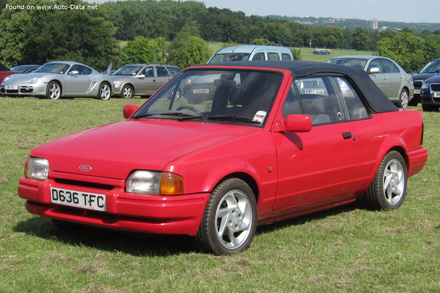 Specifications: Ford Escort IV Cabrio 1.6 XR3i (105 Hp) 1990, 1991