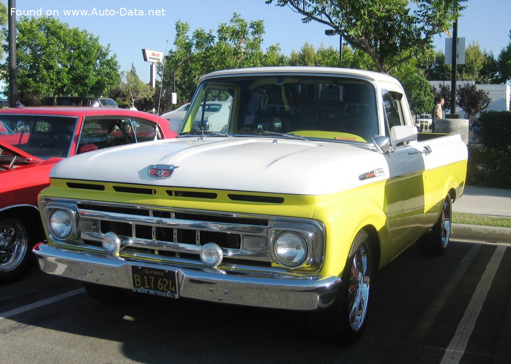 Specifications: Ford F-Series F-100 IV 4.8 292 V8 (160 Hp) Automatic 1960, 1961, 1962, 1963, 1964