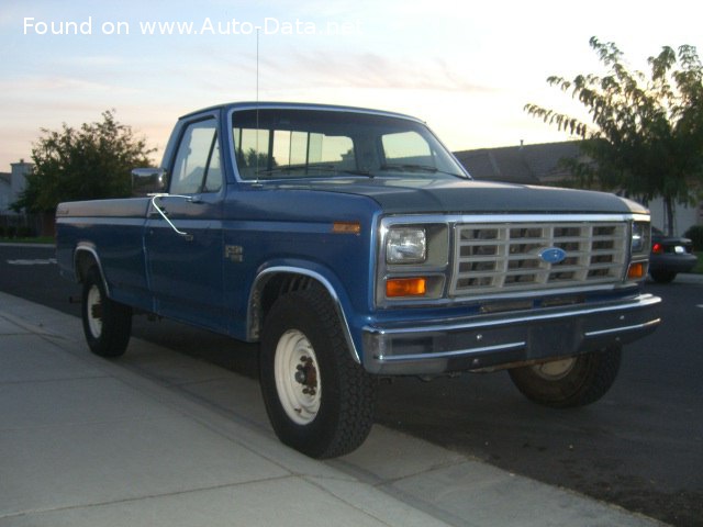 Specifications: Ford F-Series F-250 VII Regular Cab 5.0 V8 (133 Hp) 4×4 1982, 1983, 1984, 1985