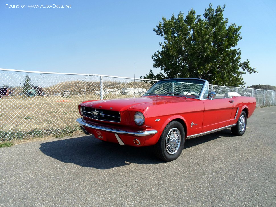 Specifications: Ford Mustang Convertible I 4.7 V8 (210 Hp) 1964