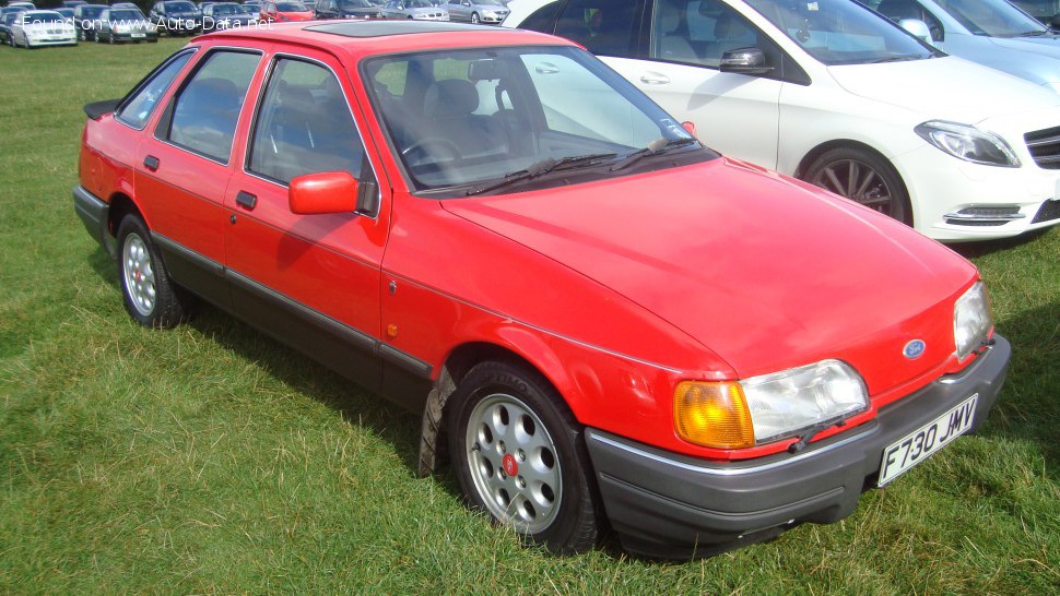 Specifications: Ford Sierra Hatchback II 2.9 i XR 4×4 (145 Hp) 1988, 1989, 1990, 1991, 1992, 1993