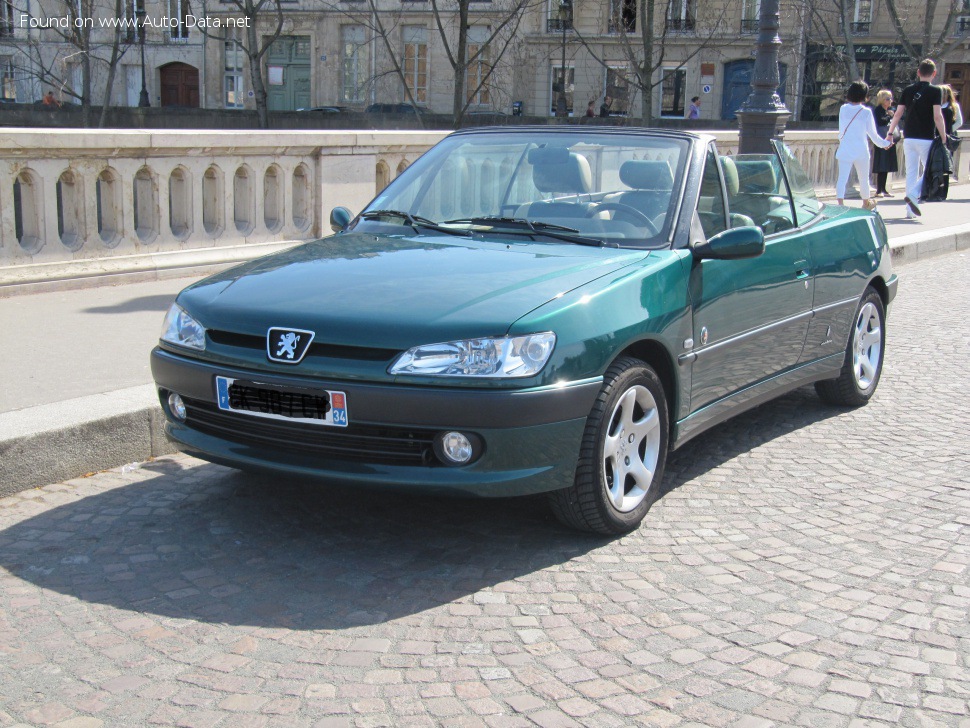 Specifications: Peugeot 306 Cabrio (facelift 1997) 1.6i (88 Hp) Automatic 1997, 1998, 1999, 2000, 2001, 2002