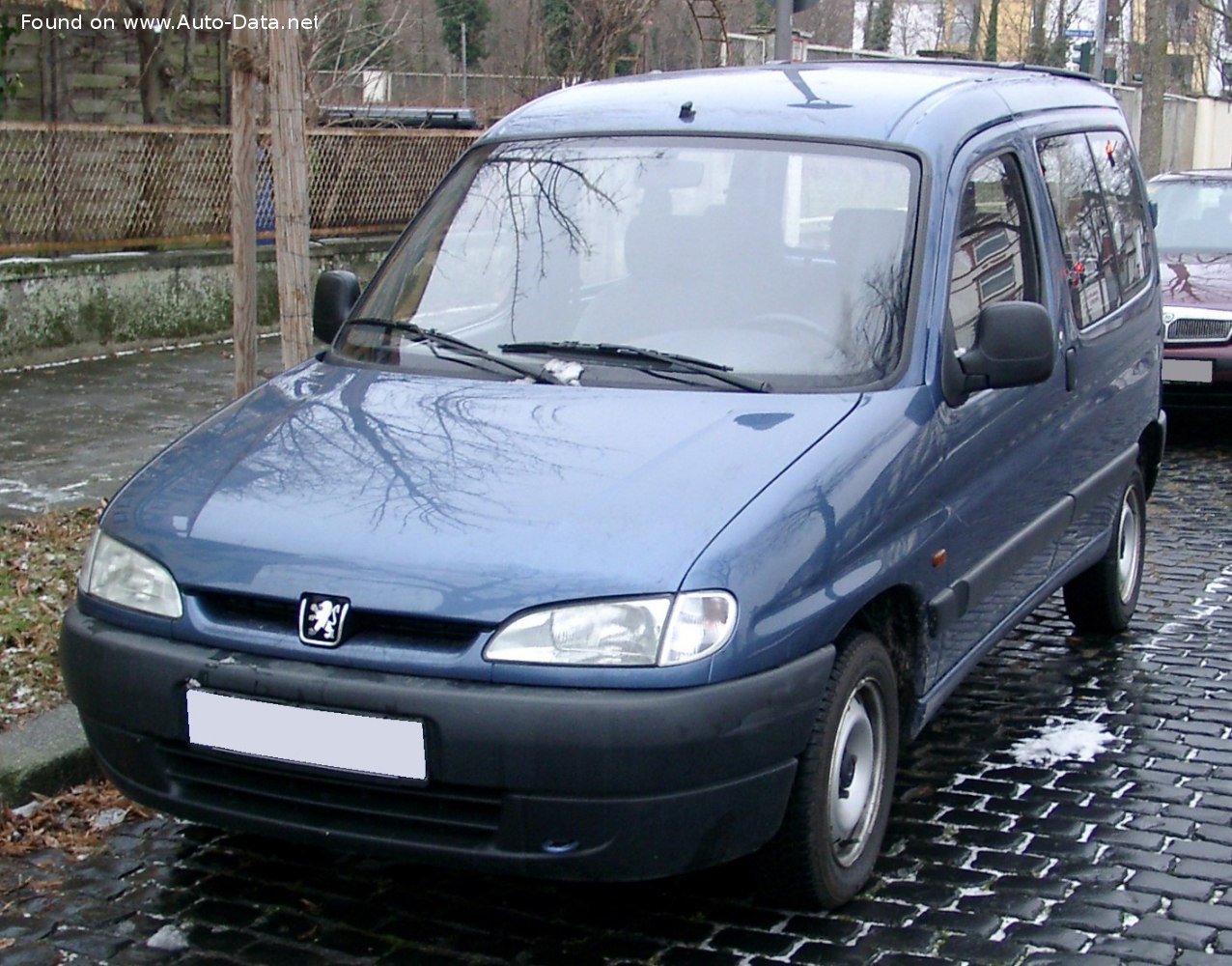 Specifications: Peugeot Partner I (Phase I) 1.4 (75 Hp) 1996, 1997, 1998, 1999, 2000, 2001, 2002