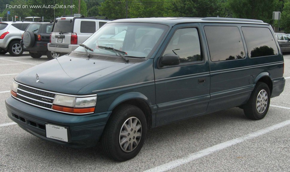 Specifications: Plymouth Voyager 3.3 i 4WD SE (152 Hp) 1990, 1991, 1992, 1993, 1994, 1995